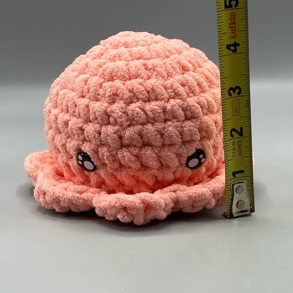 Octopus crochet plush handmade new peach kawaii - Picture 2 of 3